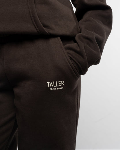 Taller straight leg jogger in brown