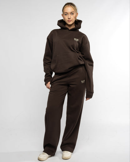 Taller straight leg jogger in brown