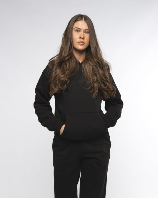 Taller hoodie in black