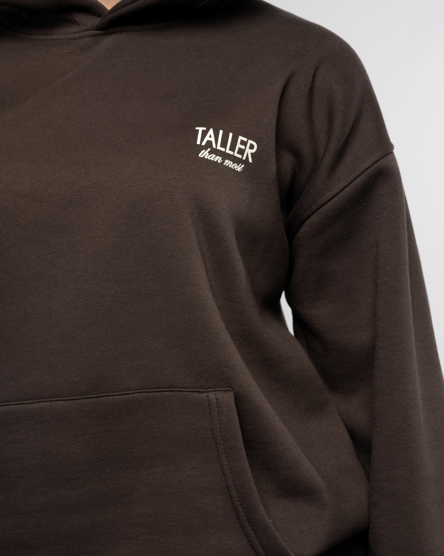 Taller hoodie in brown