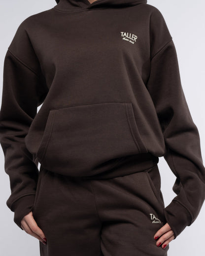 Taller hoodie in brown