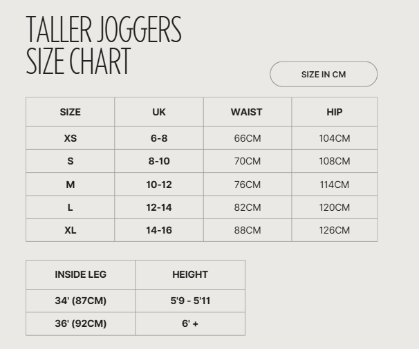 Taller straight leg jogger in black